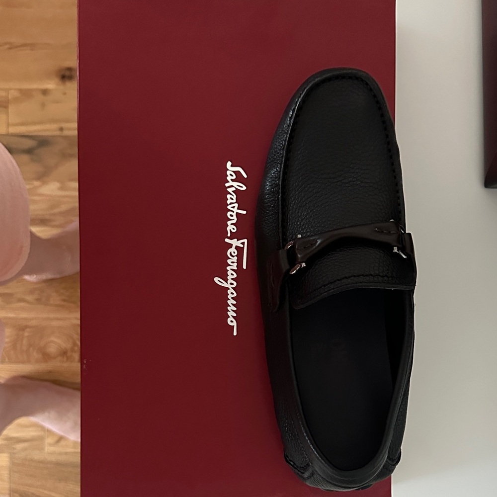 Salvatore Ferragamo Black Leather Loafers - Picture 2 of 6